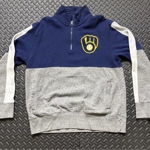 Milwaukee Brewers MLB Tailgate 1/4 zip Sweatshirt Size Medium Men